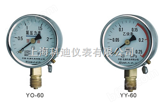 YY-60、YY-100、YY-150乙炔压力表